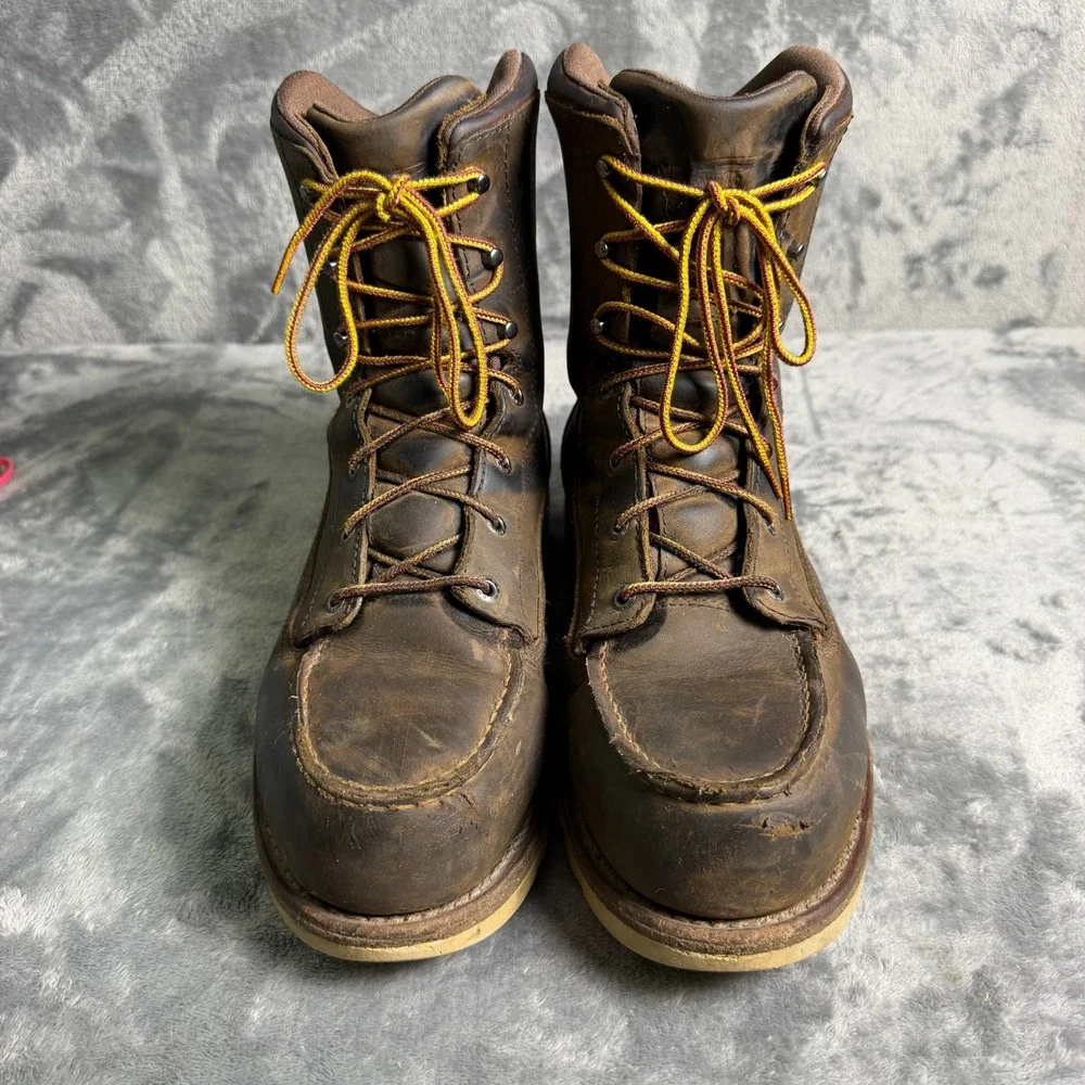 Red Wing Traction Tred Lite Mens 10 D 2442 Brown Waterproof Moc Toe Work Boots